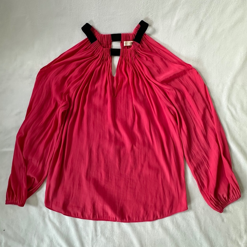 Ramy Brook Pink Meryl Cold Shoulder Top